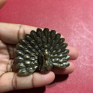 Retro Brass Peacock